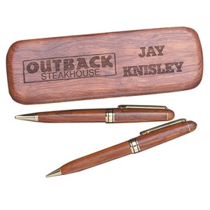 Rosewood Set w/ Pen or Pencil in Rosewood Box