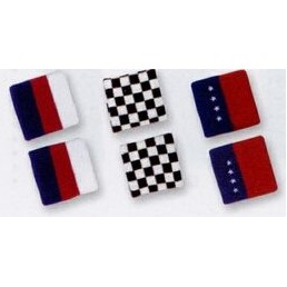 Patterned Terry Cloth Knitted Wristband (pair)