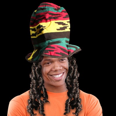 Rasta Top Hat w/Dreads