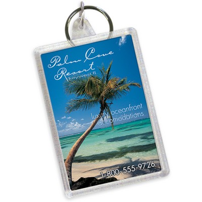 Large Rectangle Shaped Acrylic Key Tag