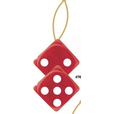 Las Vegas Dice Ornament w/ Clear Mirrored Back (6 Square Inch)