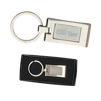 Sterling Silver Plated Rectangle Keyring