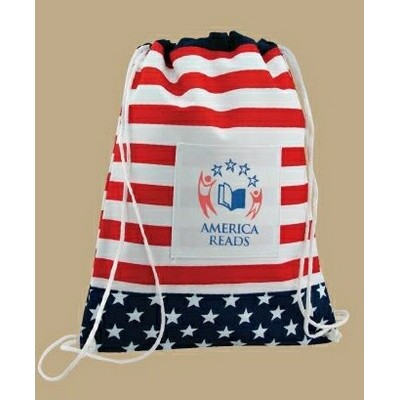 Stars and Stripes Drawstring Backpack