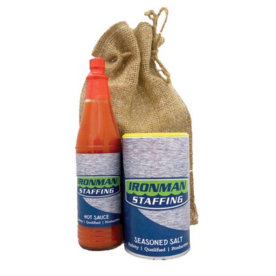 2-Pack Gift Set w/ Custom Labeled Hot Sauce, 6 Oz. & Cajun Seasoning, 8 Oz.