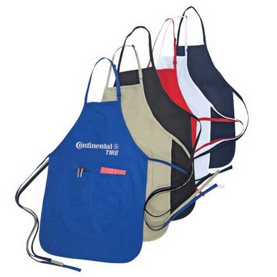 Poly-Cotton Apron w/ Adjustable Neck Strap