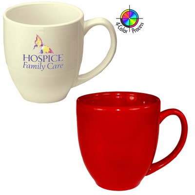 14 Oz. Red Vitrified Bistro Mug (4 Color Process)