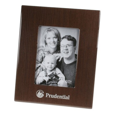 Glossy Wood Grain Picture Frame in Brown Finish (5"x7")