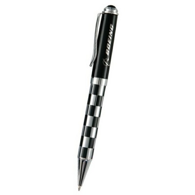 Moderno Geo Pattern Twist Action Ballpoint Pen