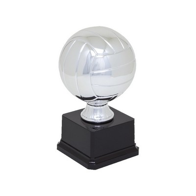 Painted Small Volleyball Sport Ball Resin Trophy w/3.75" x 2.125" Black Base