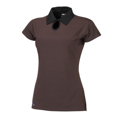 FILA Women's Orleans Striped Polo Shirt