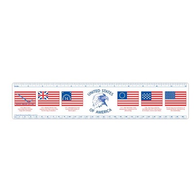 Ruler, 12" History Flags