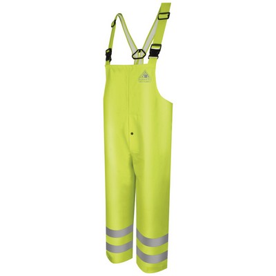 Bulwark Men's Hi-Visibility Flame-Resistant Rain Bib Overalls