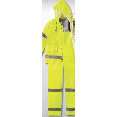 Bulwark™ Men's Hi-Visibility Flame-Resistant Rain Bib Overalls - Yellow/Green