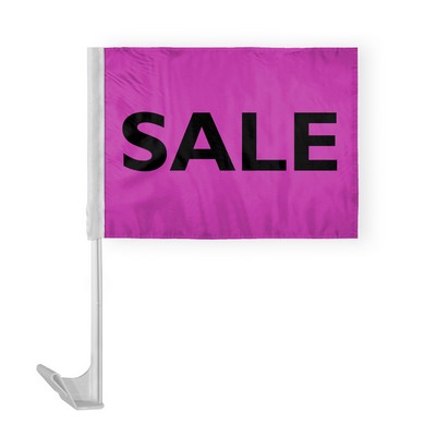 Sale Car Flags 12x16 inch (Pink & Black)