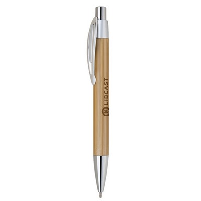 Grain Click-Action Bamboo Pen