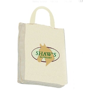 10 Oz. Natural Canvas Gusset Box Tote Bag