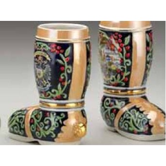 Stoneware Multi Color Relief Boot Mug