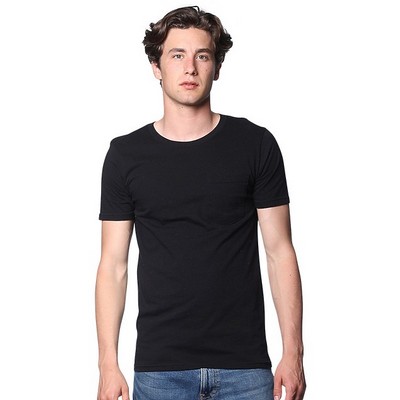 Unisex Short Sleeve Organic Pocket Tee Shirt