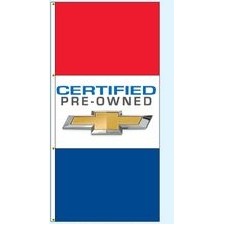 Single Faced Free Flying Drape Flags- (Certified Pre-Owned Chevy®)