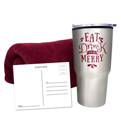 Fleece Blanket & Tumbler Combo Set