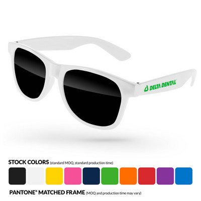 Value Retro Sunglasses W/1 Color Temple Imprint