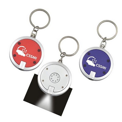 Round LED Keychain