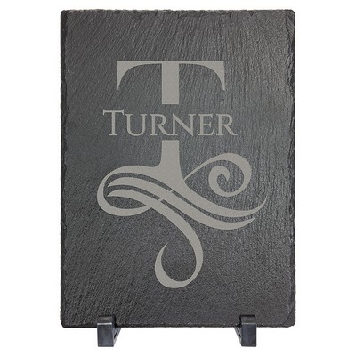 Rectangle Laserable Upright Slate Plaque, 5"x7"