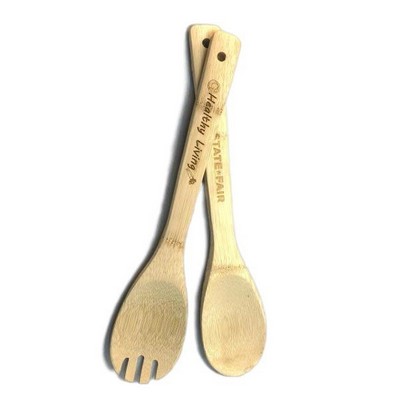 Bamboo Salad Spoon And Spork Set