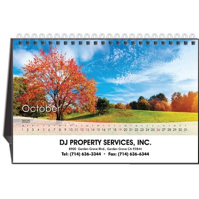 Reflections 2025 Desktop Calendar w/Full Color Hardboard Easel