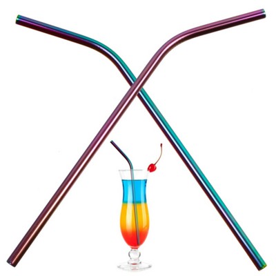 Iridescent Metal Straw