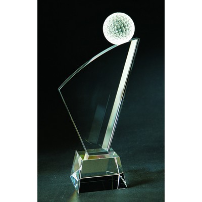 Golf Optical Crystal Award/Trophy 9.5"H