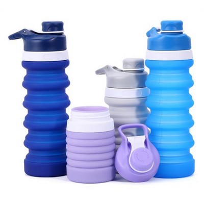 Elastic Collapsible Silicone Bottle (550 Ml)