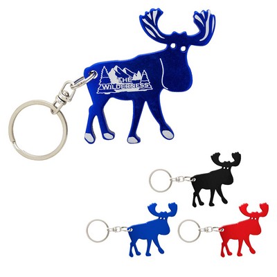 Moose Bottle Opener Keychain