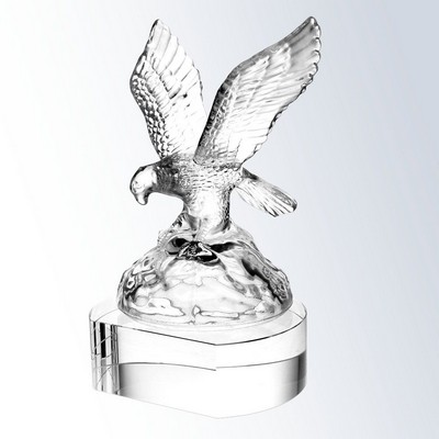 Soaring Eagle w/Clear Crystal Base Award