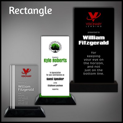 10" Rectangle Black Budget Acrylic Award