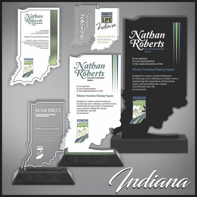 12" Indiana Black Budget Acrylic Award