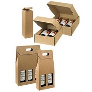 Tawney Texture Ribbed Italian 3 Wine Bottle Box w/Dividers