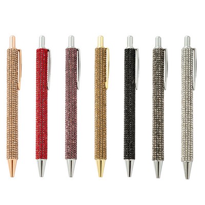 Full Diamonds Click Activated Metal Pen