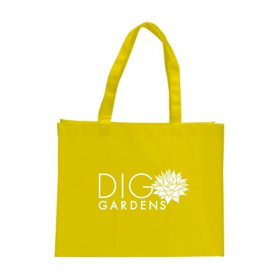 Bright Yellow Non-Woven PP Bright Shopping Bags (16"x2"x12")