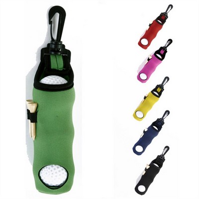 Neoprene Golf Ball Pouch Golf Bag Tee Holder Without Balls And Tees