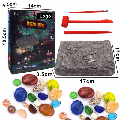 Gemstone Dig Kit for Kids Digging Toy