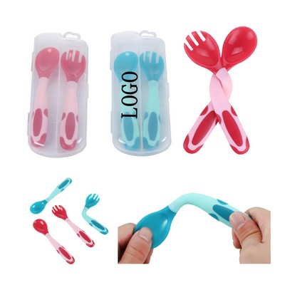 Baby Curved Spoon And Fork