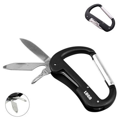 Multi Carabiner Knife Tool Kit Screwdriver