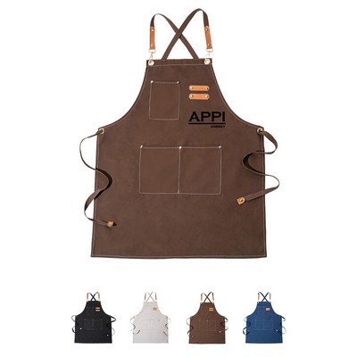 Multi-Pocket Canvas Bib Apron