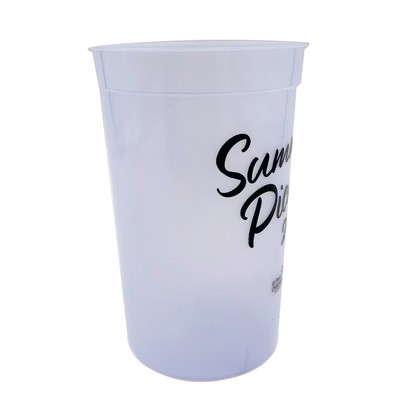 22 Oz Large Plastic Stadium Cup Blank Reusable Drink Tumblers Parties Events Marketing BBQ Picnics