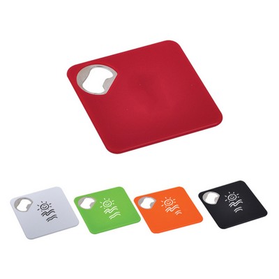 Square Coaster With Bottle Opener