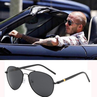 Double Bridge Metal Frame Anti-glare Sun Glasses