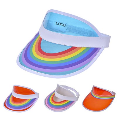 Rainbow Sun Visors Hats