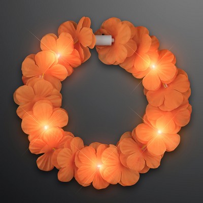 Orange LED Value Flower Crowns, Lei Headband - BLANK