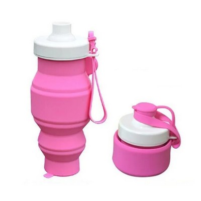 530ml Collapsible Silicone Sports Bottle